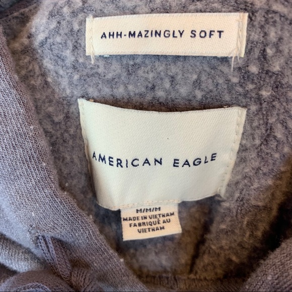 American Eagle Outfitters Ahh-mazingly Soft Hoodie Blue Stripes Sweatshirt - Picture 6 of 9